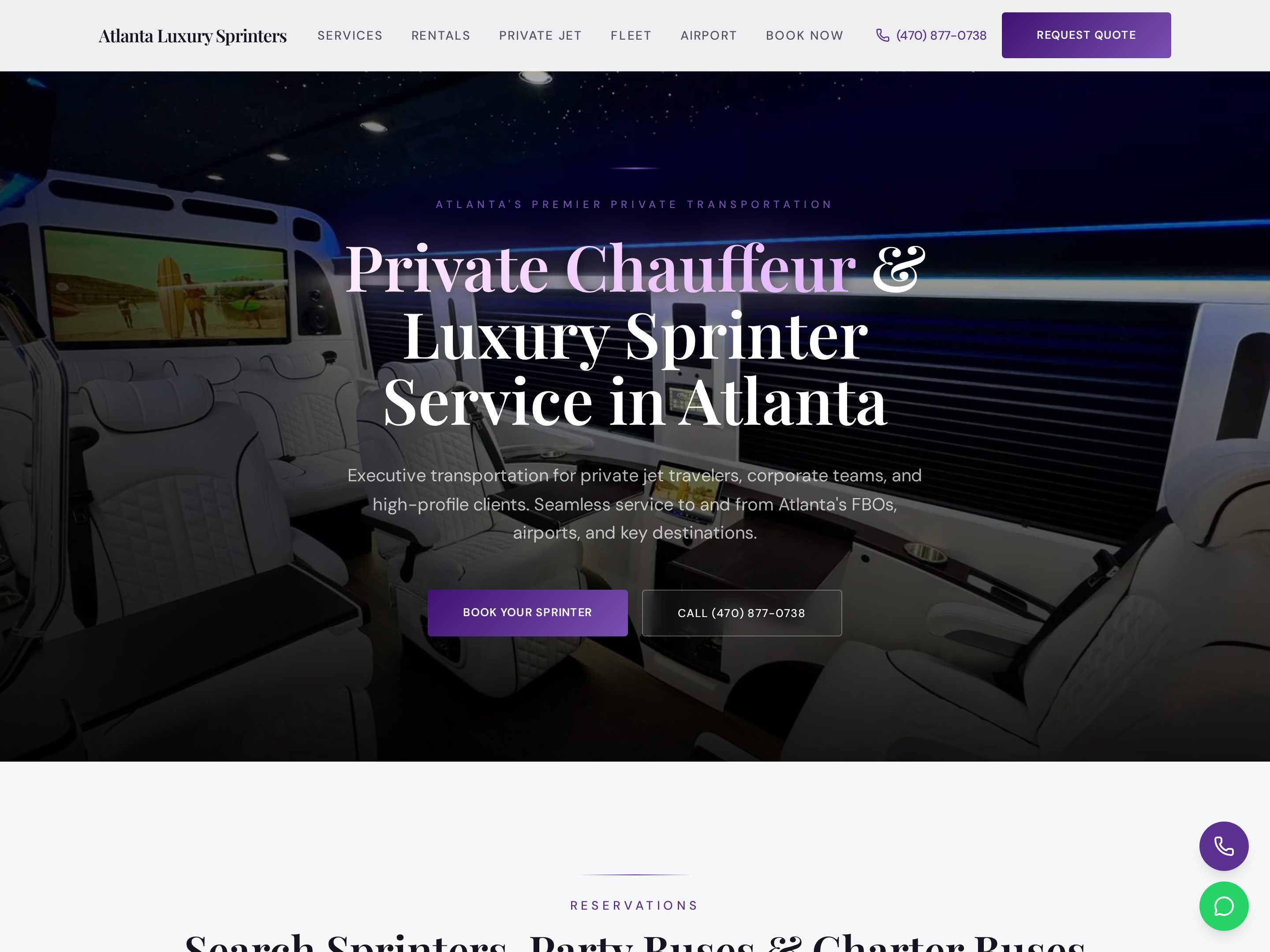 Modern rebuilt limousine website, editorial hero, clear call-to-action, mobile-first